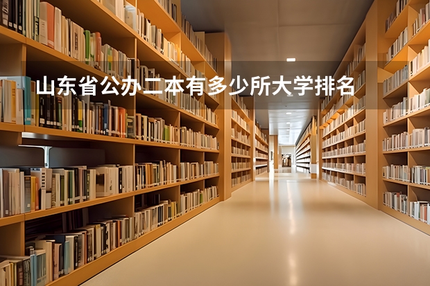 山东省公办二本有多少所大学排名