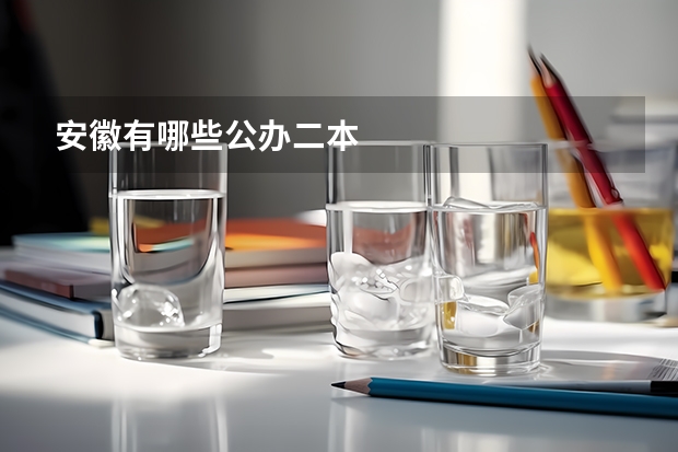 安徽有哪些公办二本