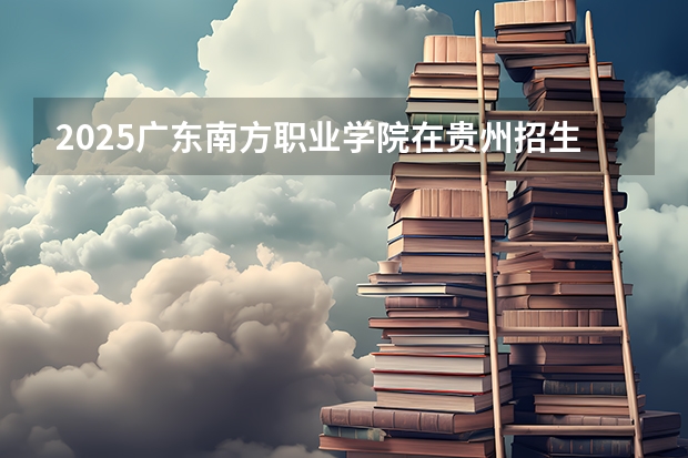 2025广东南方职业学院在贵州招生计划一览表