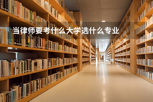 当律师要考什么大学选什么专业