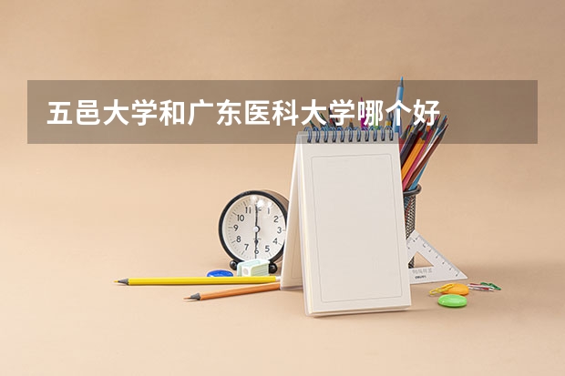 五邑大学和广东医科大学哪个好