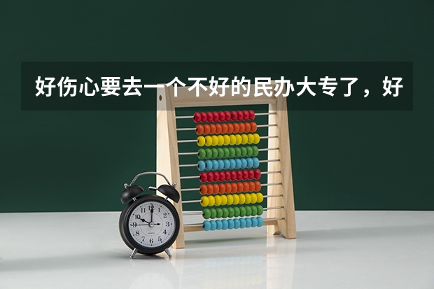 好伤心要去一个不好的民办大专了，好想哭一言难尽我挺不想去！怎么办？