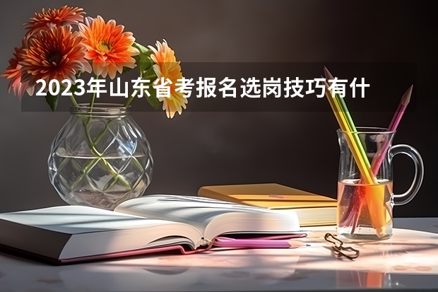 2023年山东省考报名选岗技巧有什么？