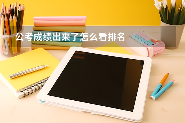 公考成绩出来了怎么看排名