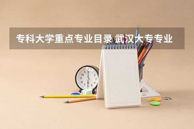 专科大学重点专业目录 武汉大专专业目录