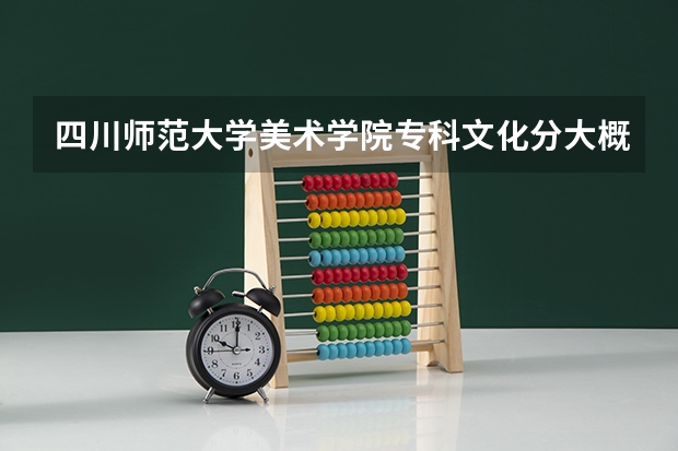 四川师范大学美术学院专科文化分大概要多少啊？