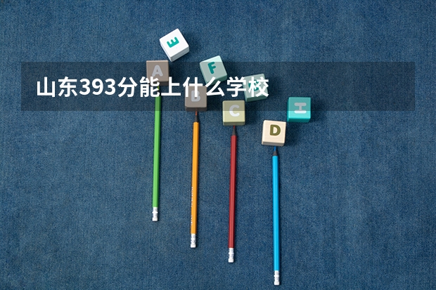 山东393分能上什么学校