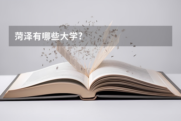 菏泽有哪些大学?