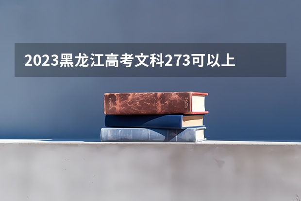 2023黑龙江高考文科273可以上什么大学