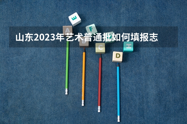 山东2023年艺术普通批如何填报志愿