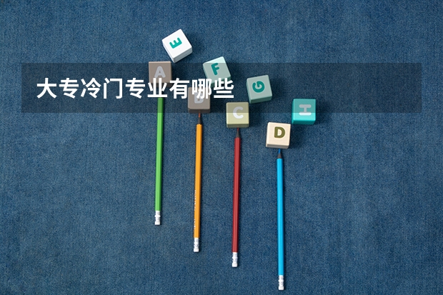 大专冷门专业有哪些