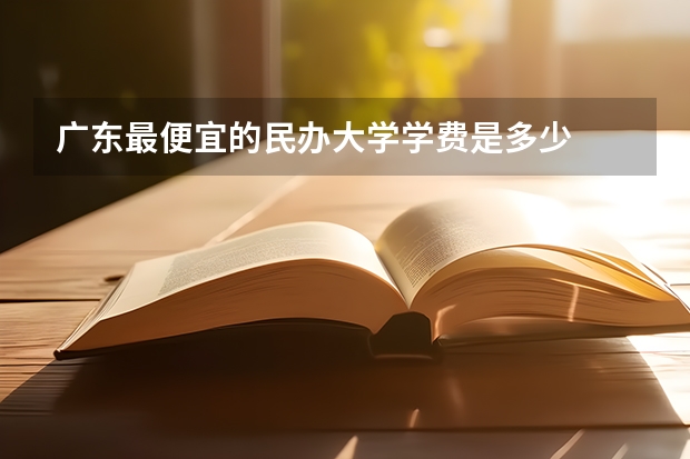 广东最便宜的民办大学学费是多少