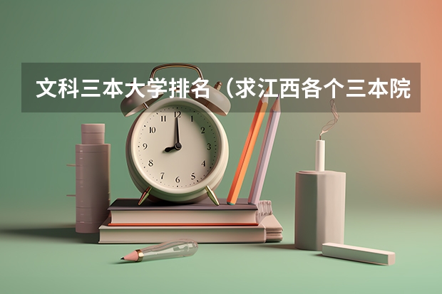 文科三本大学排名(求江西各个三本院校08年分数)