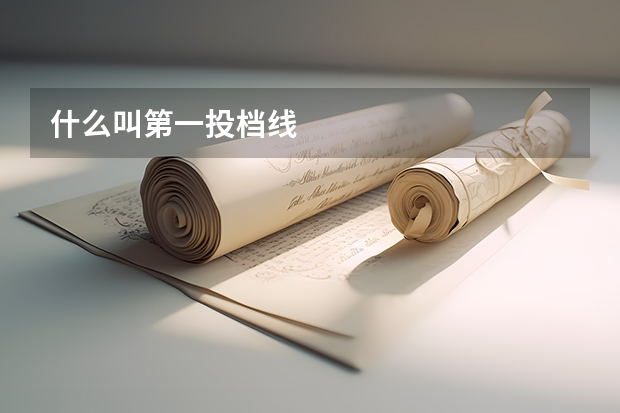 什么叫第一投档线