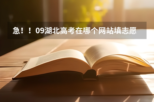 急！！09湖北高考在哪个网站填志愿 查分数