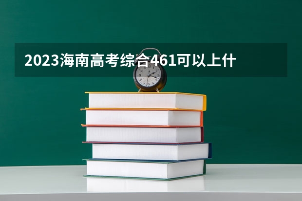 2023海南高考综合461可以上什么大学