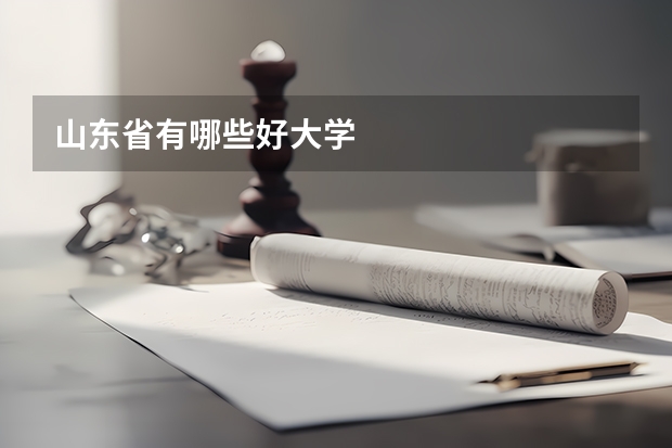 山东省有哪些好大学
