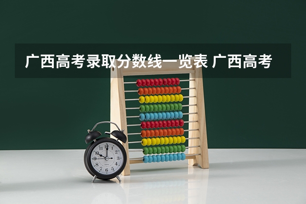 广西高考录取分数线一览表 广西高考分数线