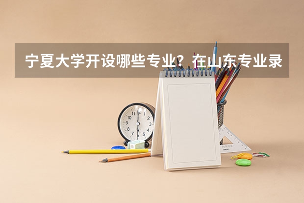 宁夏大学开设哪些专业？在山东专业录取分数线