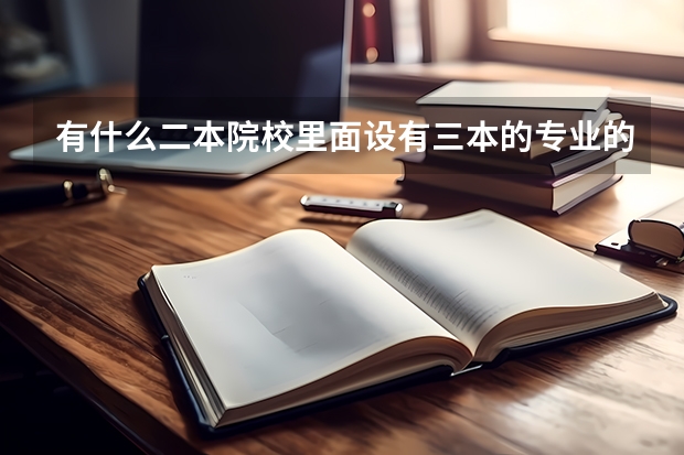 有什么二本院校里面设有三本的专业的？急！！！我是广西考生