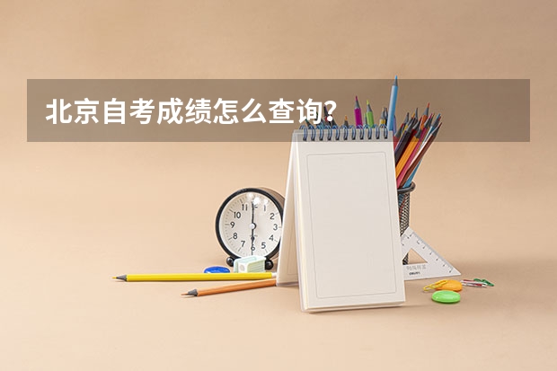 北京自考成绩怎么查询？
