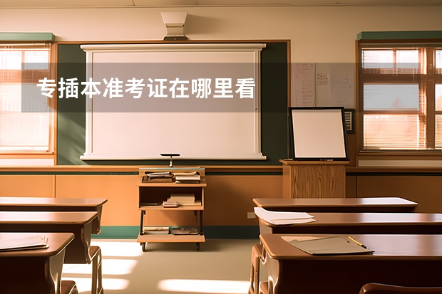 专插本准考证在哪里看