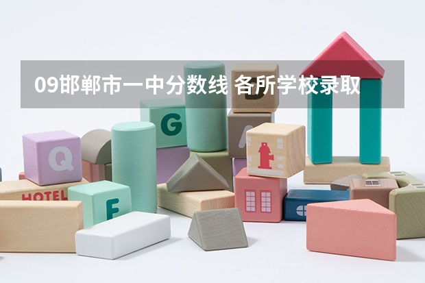 09邯郸市一中分数线 各所学校录取分数