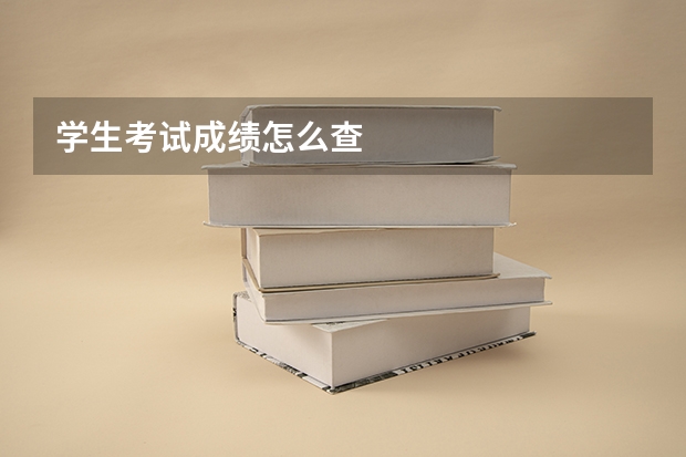 学生考试成绩怎么查