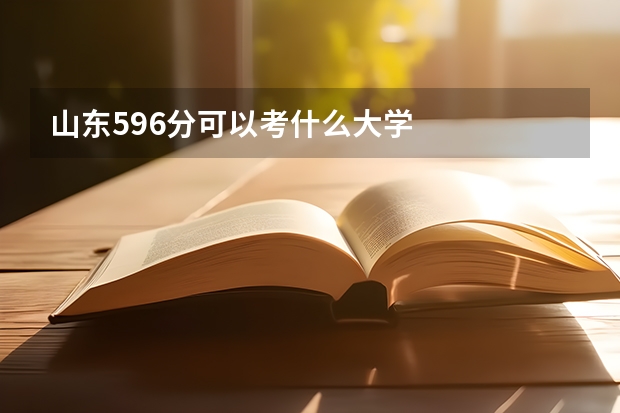 山东596分可以考什么大学
