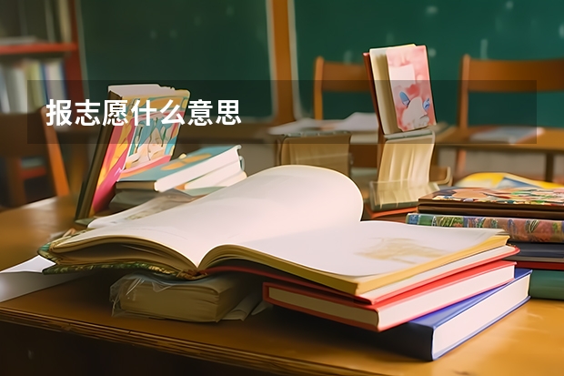 报志愿什么意思