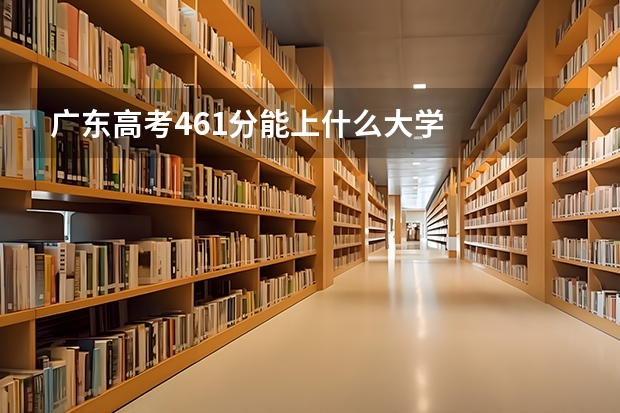 广东高考461分能上什么大学