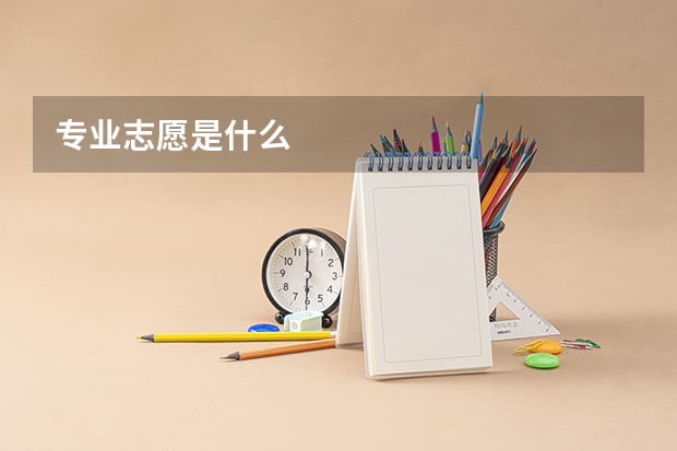 专业志愿是什么