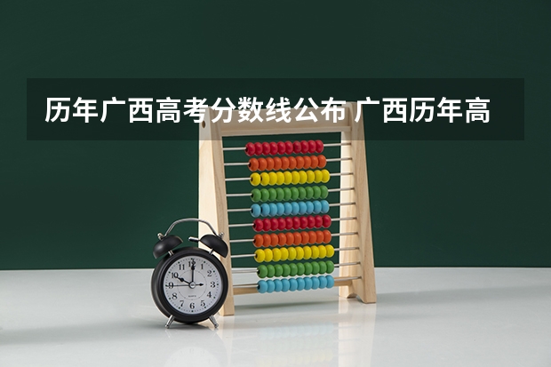 历年广西高考分数线公布 广西历年高考录取分数线