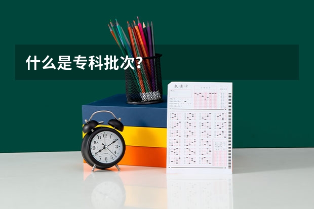 什么是专科批次？