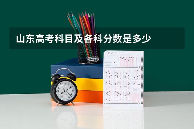 山东高考科目及各科分数是多少