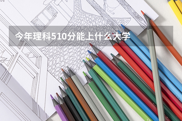 今年理科510分能上什么大学