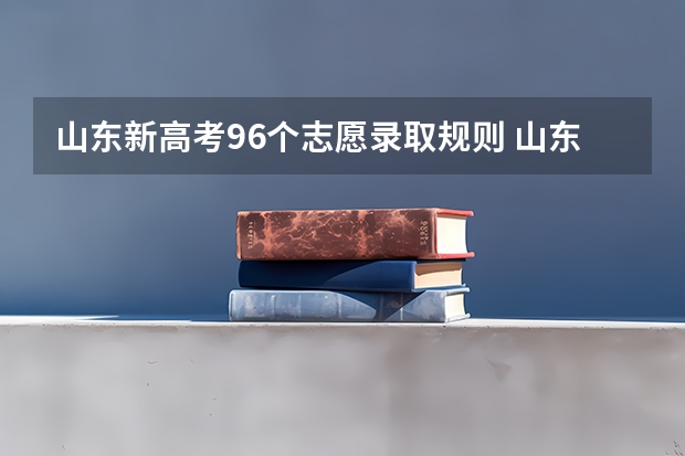 山东新高考96个志愿录取规则 山东96个平行志愿录取规则（山东省新高考志愿填报规则）