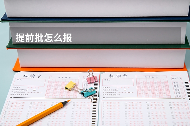 提前批怎么报