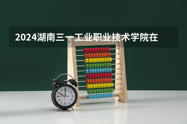 2024湖南三一工业职业技术学院在浙江招生计划介绍
