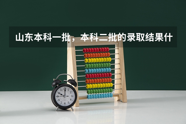 山东本科一批，本科二批的录取结果什么时间查询怎么查