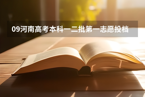 09河南高考本科一二批第一志愿投档最低分什么时候出来？