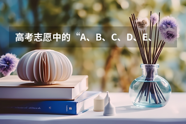 高考志愿中的“A、B、C、D、E、H、Q、Y”是什么意思?