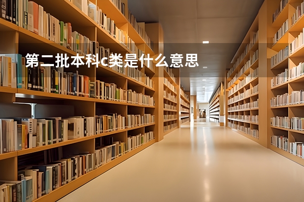 第二批本科c类是什么意思
