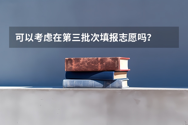 可以考虑在第三批次填报志愿吗？