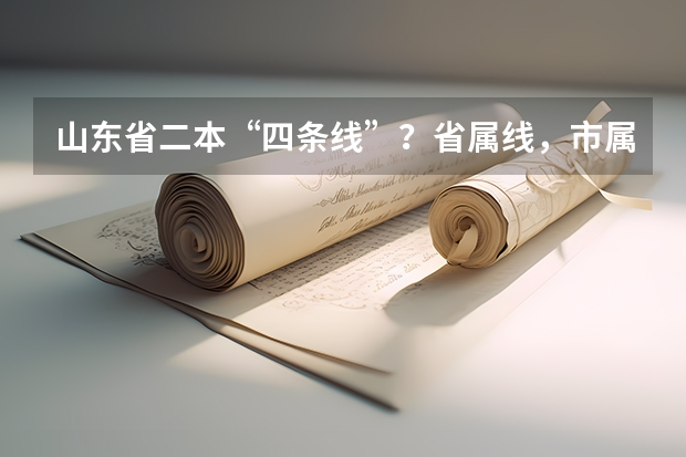 山东省二本“四条线”？省属线，市属线，济南青岛线（青岛工学院录取分数线）