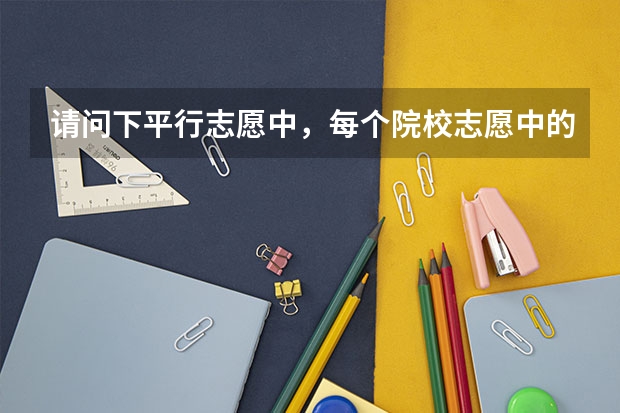请问下平行志愿中，每个院校志愿中的六个专业志愿有先后顺序吗？