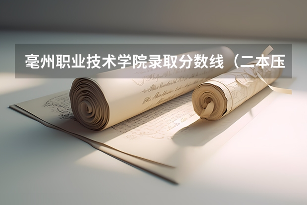 毫州职业技术学院录取分数线（二本压线的公办大学文科）
