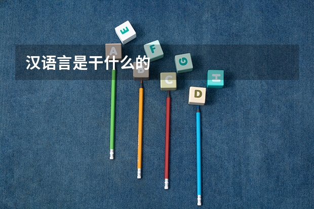 汉语言是干什么的