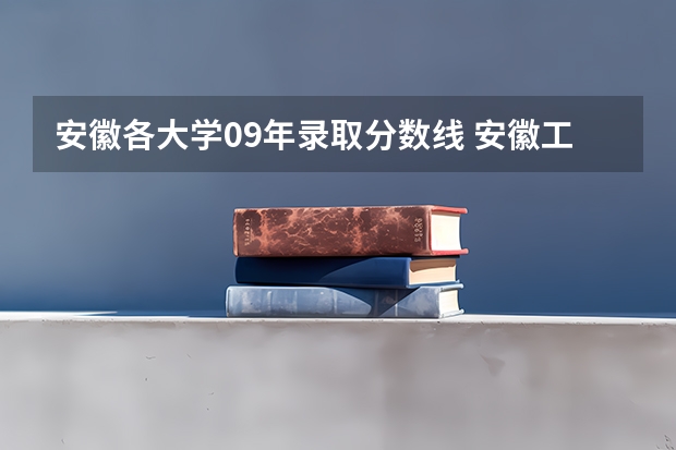 安徽各大学09年录取分数线 安徽工业大学录取分数线