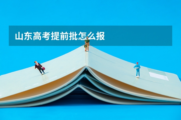 山东高考提前批怎么报